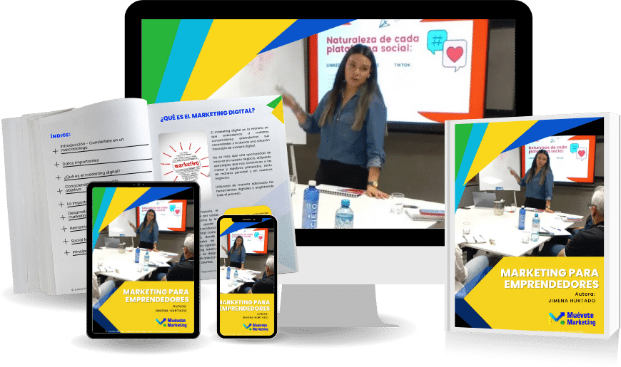 Mockup para el eBook de marketing para emprendedores
