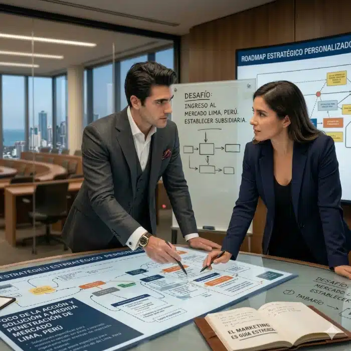 dos personas en consultoría